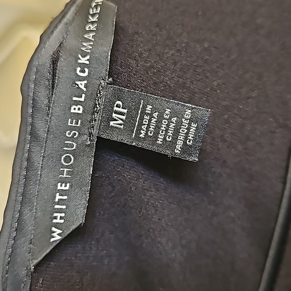 EUC White House Black Market Short Sleeve Black Dress Hem & Keyhole Detail - Picture 4 of 8